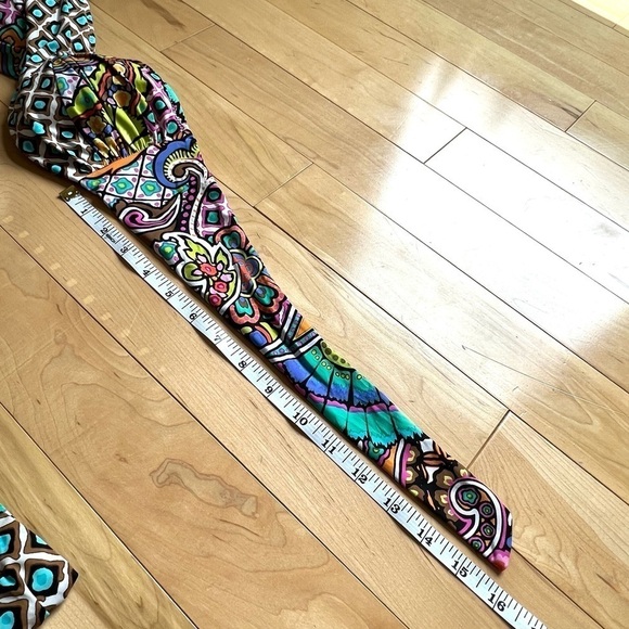 Trina Turk bright multicolor patterned strapless two-piece bikini swimsuit - Picture 9 of 12